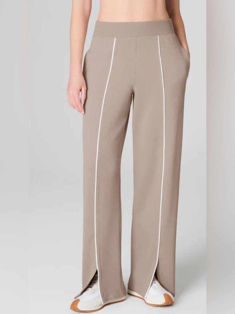 SPANX Airpiqué Straight Leg Pants in ashwood